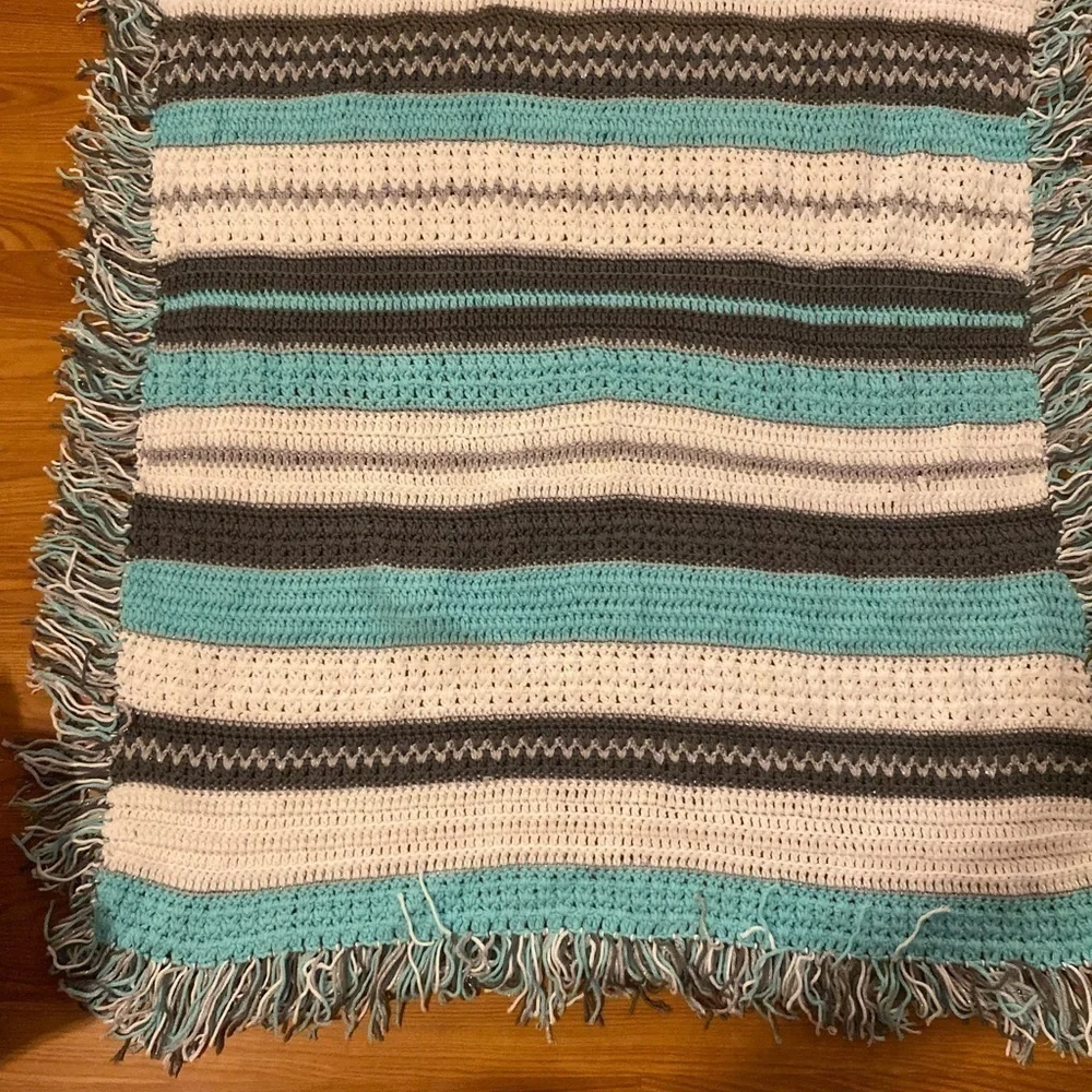 Hand Crafted Crochet Baby Blanket 45” x 45” (GE)